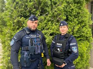 sierż. Bartosz Karpienko i post. Weronika Demczuk