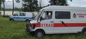 Służby ratunkowe na miejscu zdarzenia