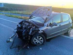 pojazd biorący udział w zdarzeniu na S61