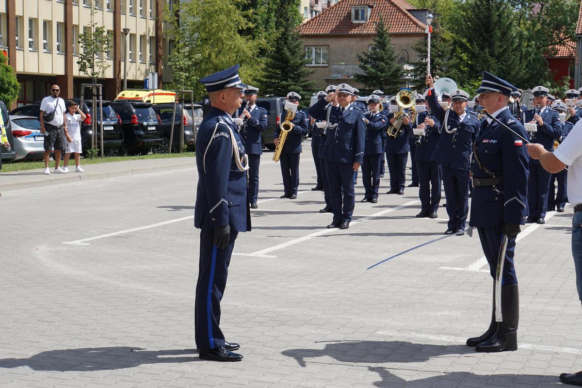 Funkcjonariusze podczas obchodów Święta Policji