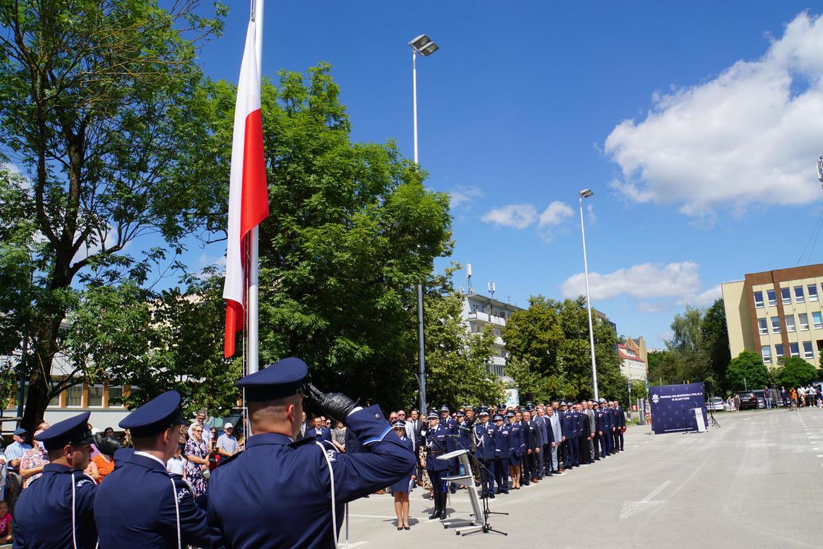 Funkcjonariusze podczas obchodów Święta Policji