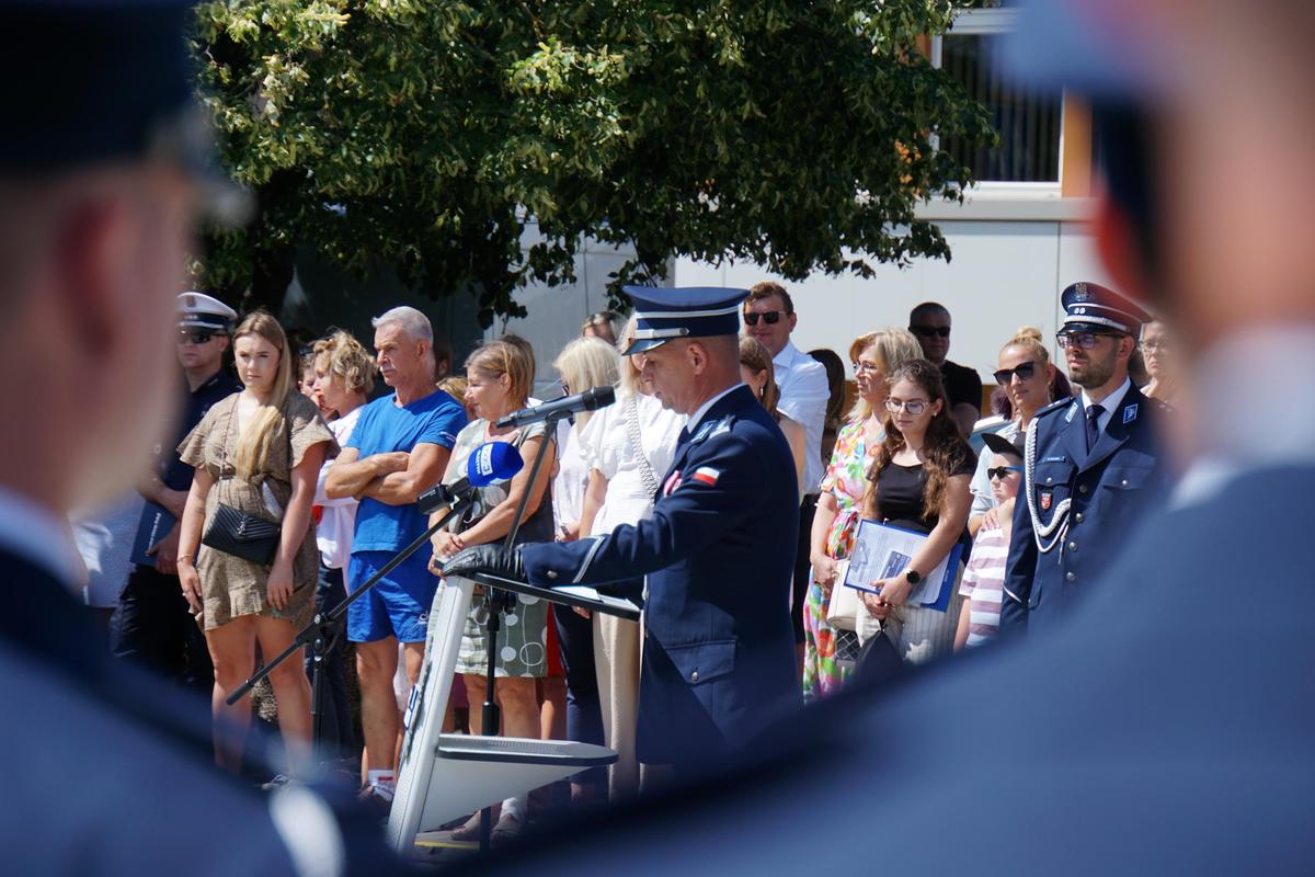 Funkcjonariusze podczas obchodów Święta Policji