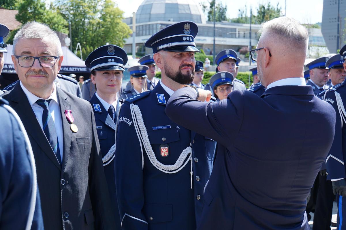 Funkcjonariusze podczas obchodów Święta Policji