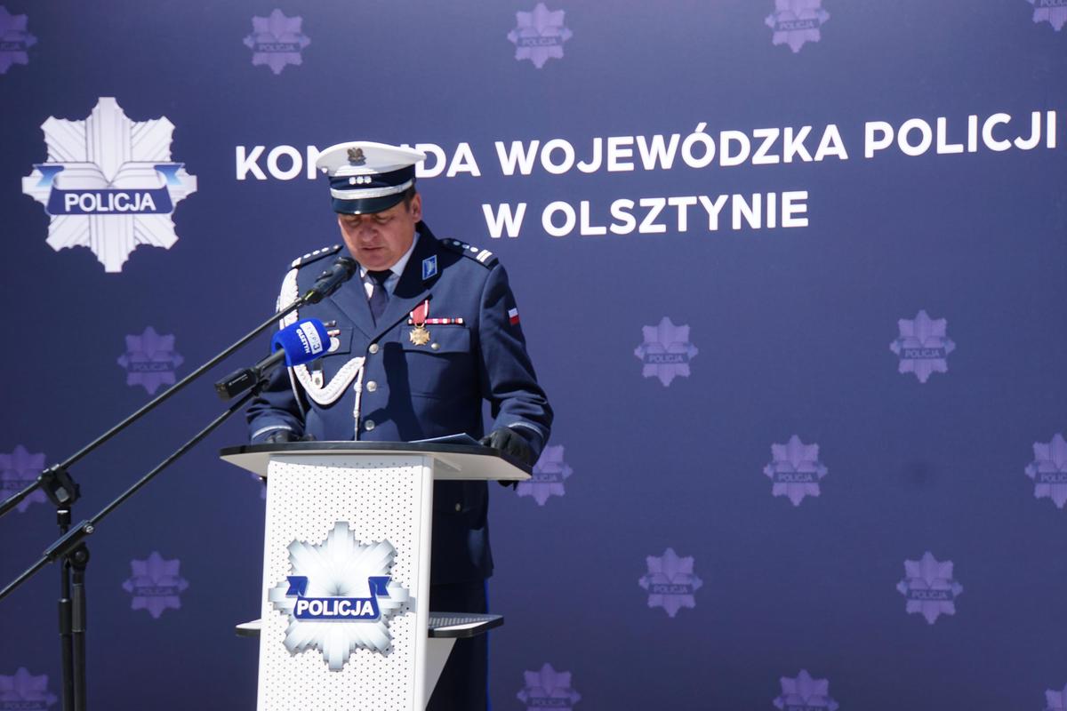 Funkcjonariusze podczas obchodów Święta Policji