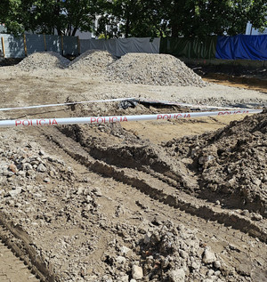 zabezpieczone miejsce znalezienia niewybuchu