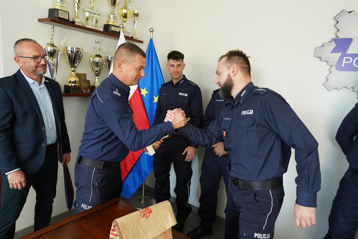 Policjanci na spotkaniu z KWP w Olsztynie