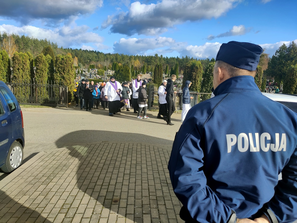 Policjanci podczas działań