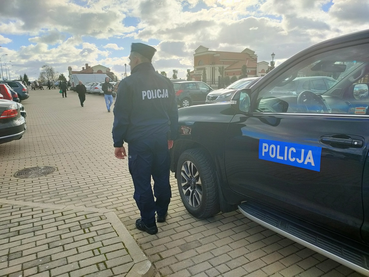 Policjanci podczas działań