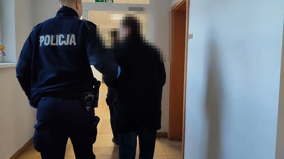 prowadzenie zatrzymaną osobę przez policjantów