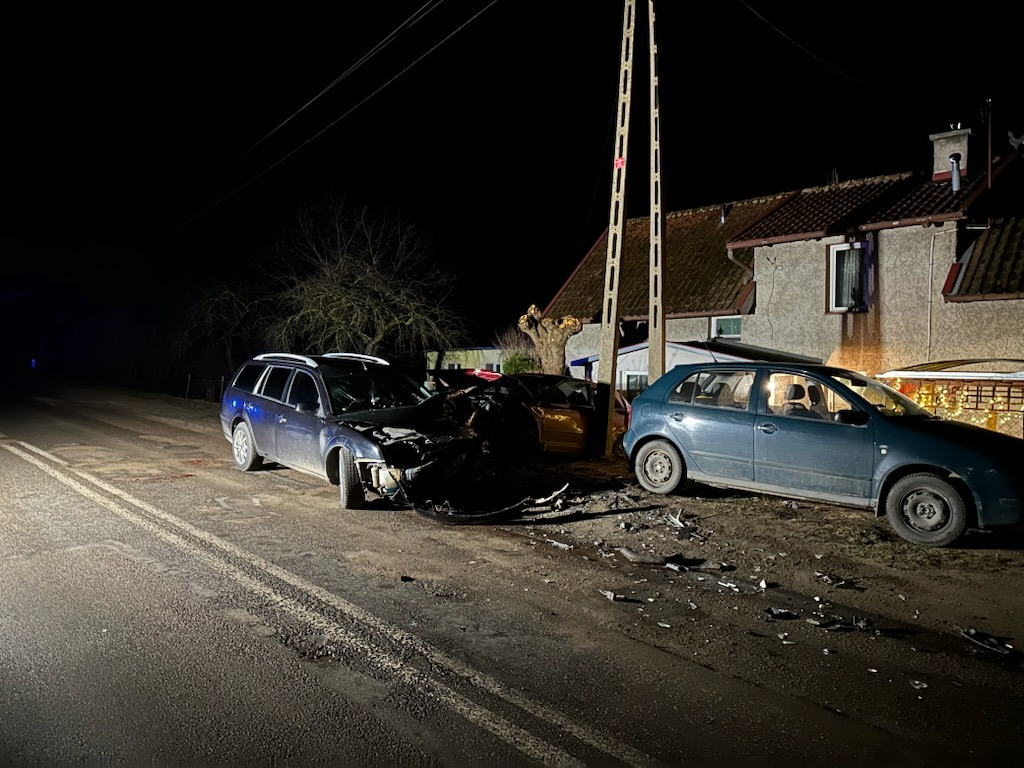 Miejsce zdarzenia drogowego.