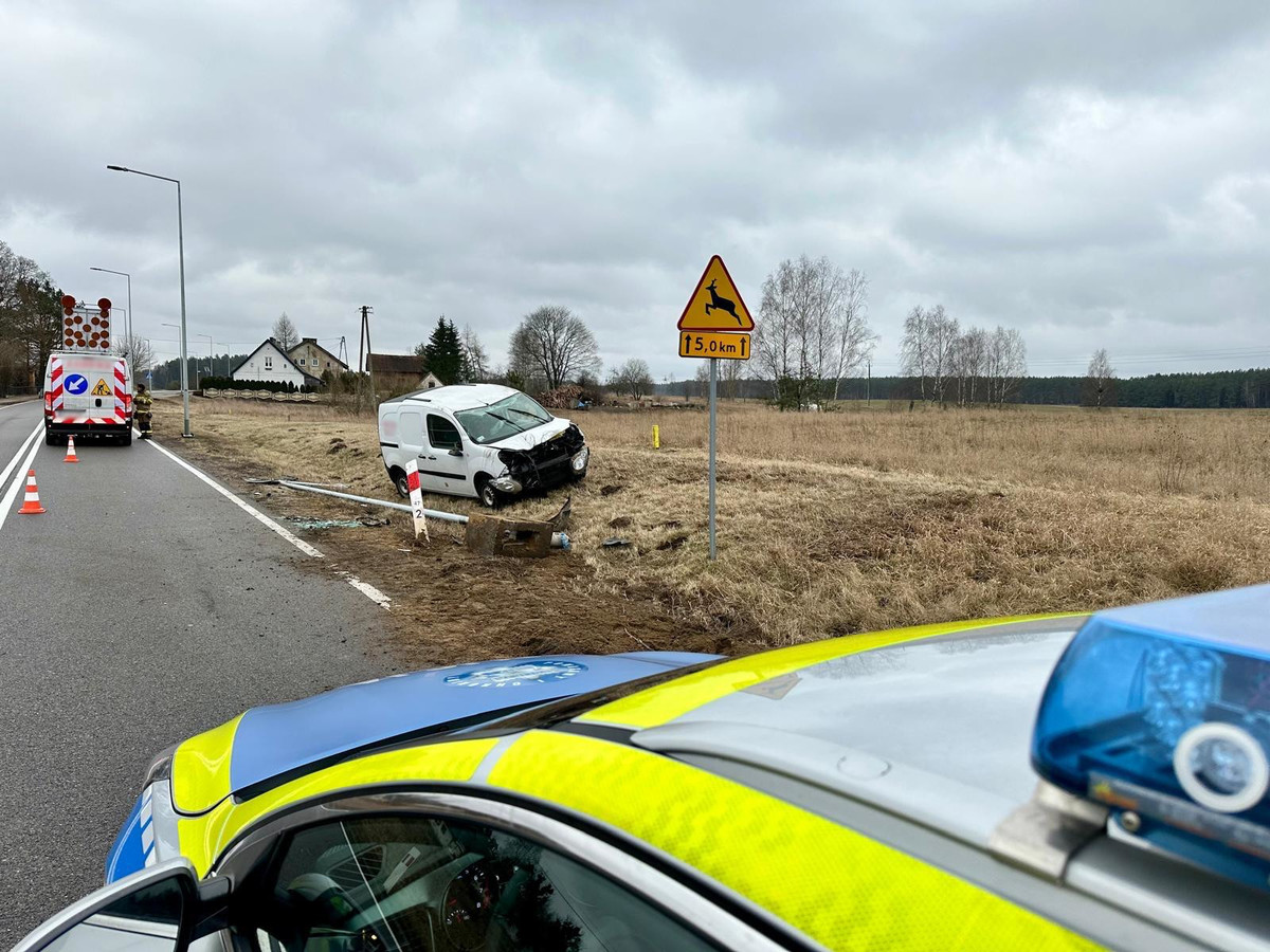 Miejsce zdarzenia drogowego.