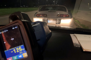 Kontrolowany samochód pod Elblągiem