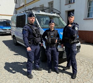 Policjanci z Oddziału Prewencji Policji w Olsztynie