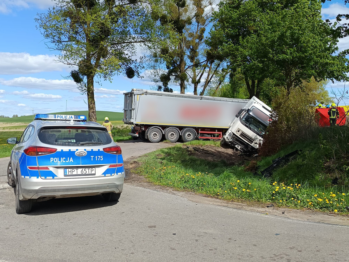 Miejsce wypadku drogowego