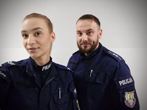 St. sierż. Karolina Kryszkiewicz i asp. Michał Bączaj