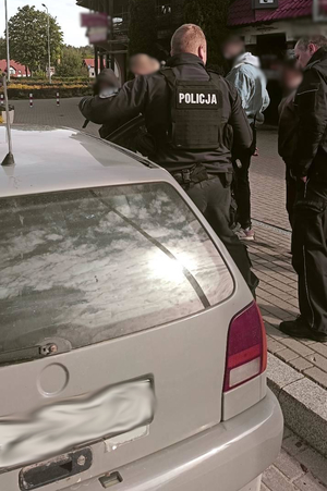 Policjanci podczas działań