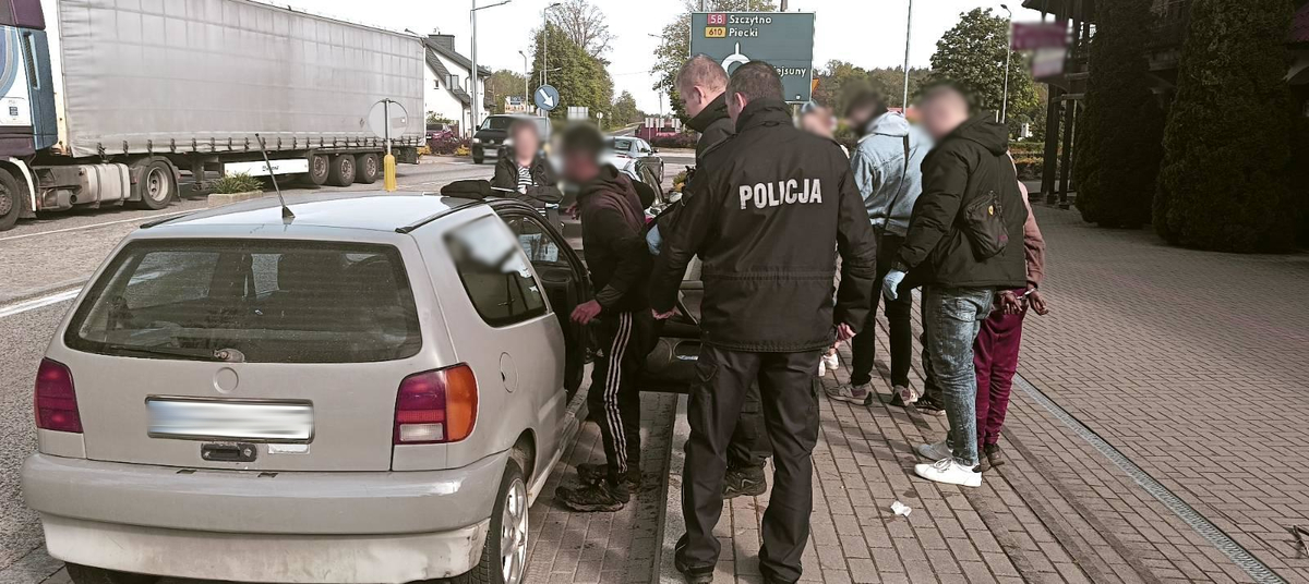 Policjanci podczas działań