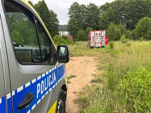 Służby na miejscu poszukiwań