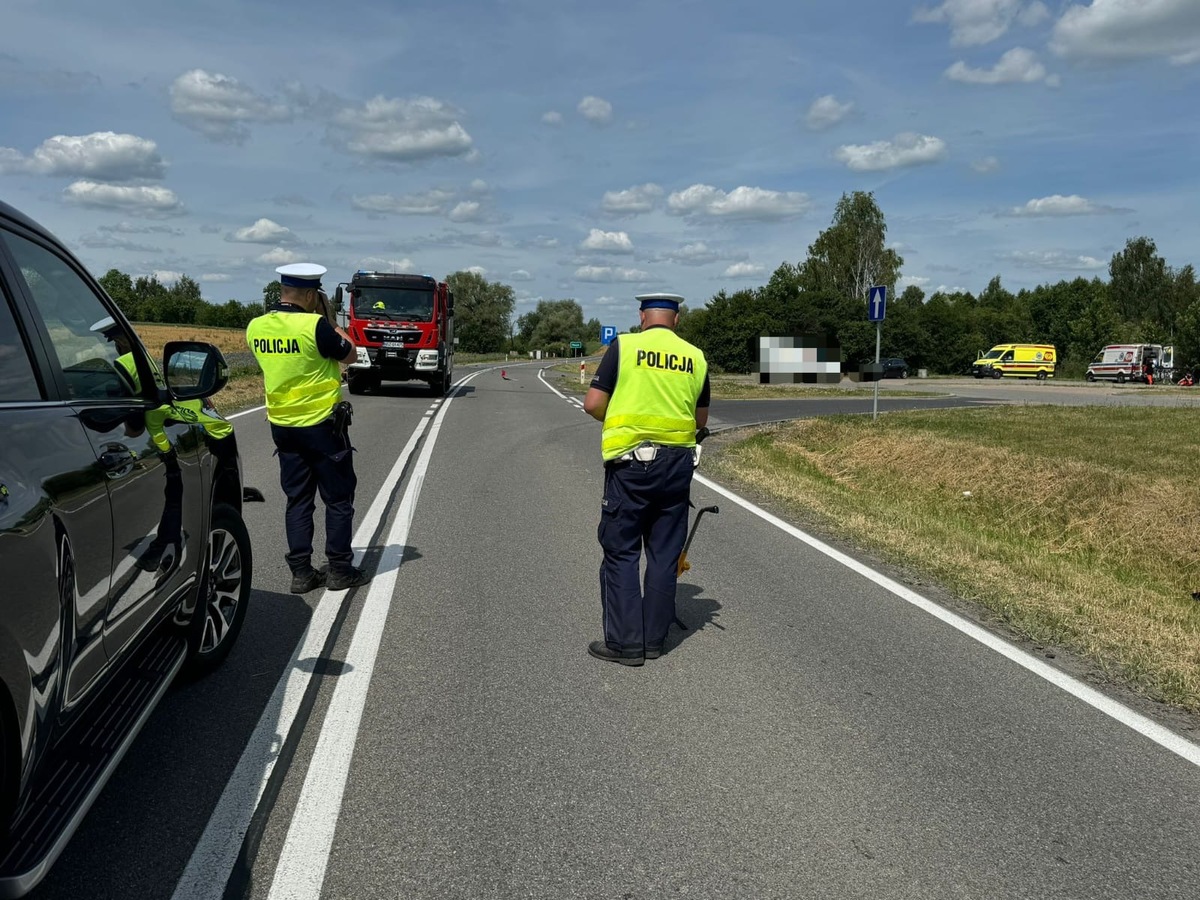 Miejsce wypadku drogowego