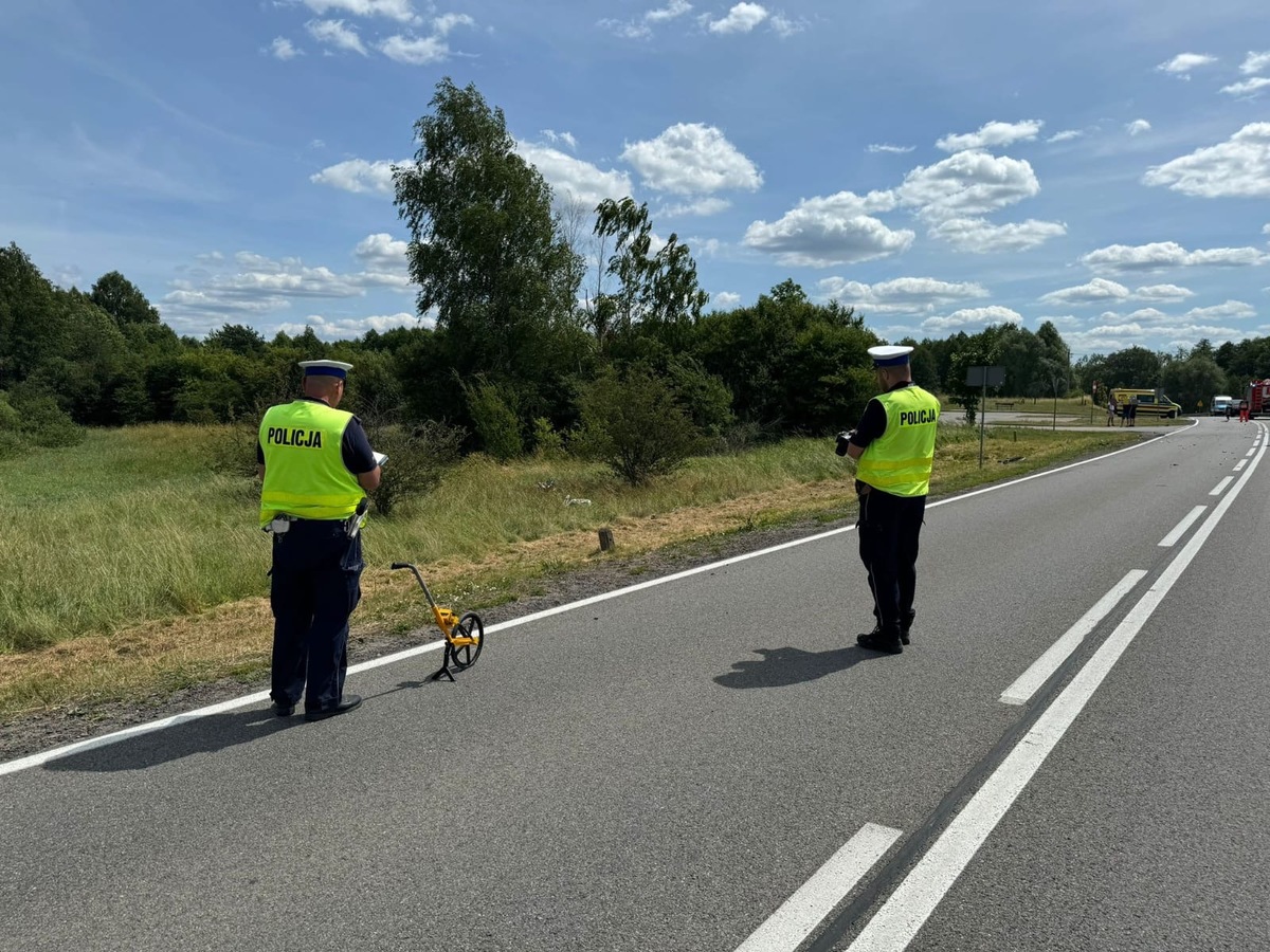 Miejsce wypadku drogowego