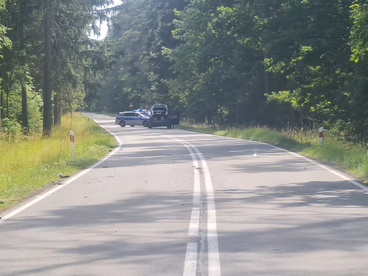 Miejsce wypadku drogowego