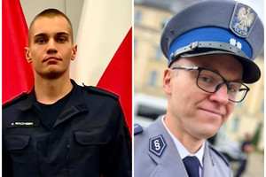 post. Kacper Roczyński i mł. asp. Marcin Bertel