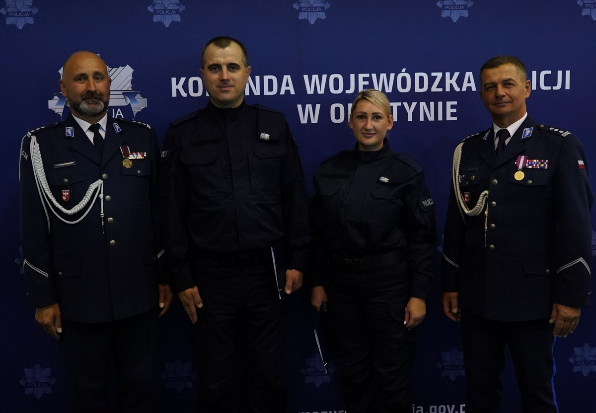 Uczestnicy ślubowania i Święta Policji OPP w Olsztynie