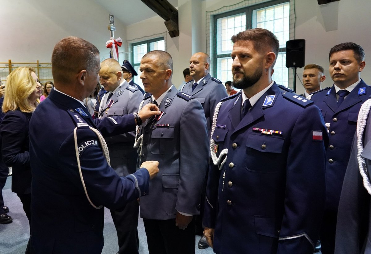 Uczestnicy uroczystości w Oddziale Prewencji Policji w Olsztynie