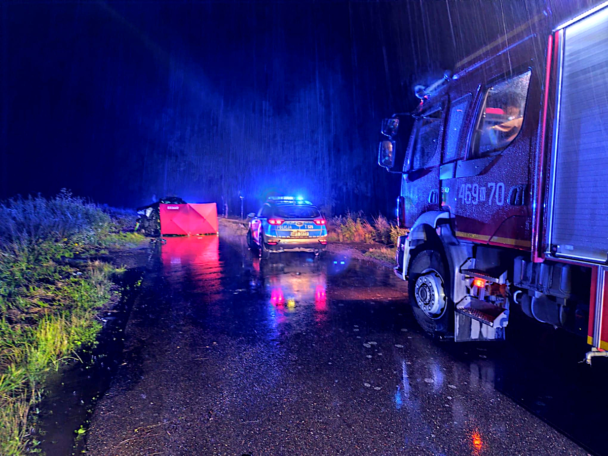 Miejsce wypadku drogowego