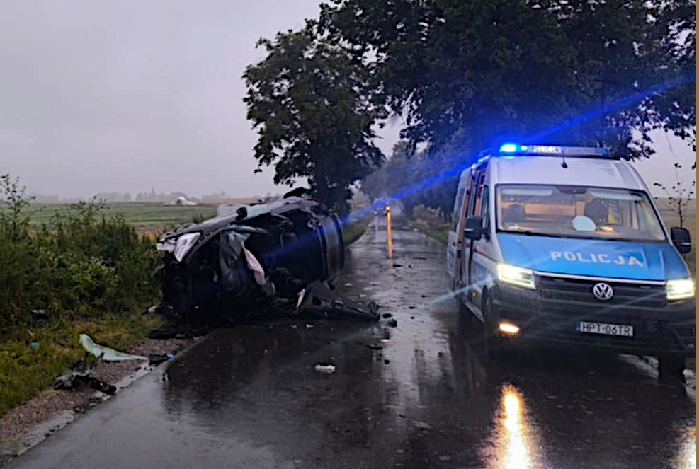 Miejsce wypadku drogowego