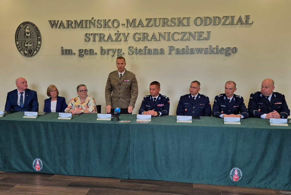 Uczestnicy spotkania w siedzibie Straży Granicznej w Kętrzynie