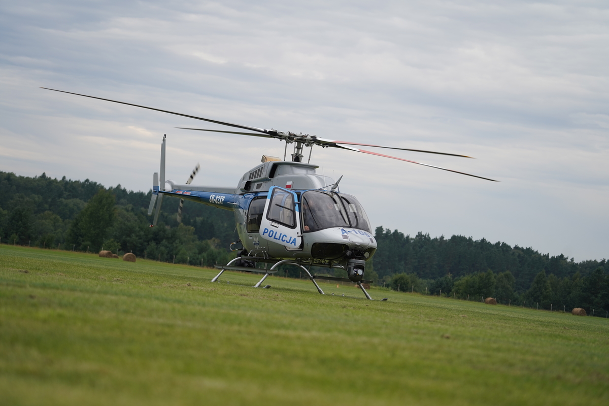 policyjny helikopter