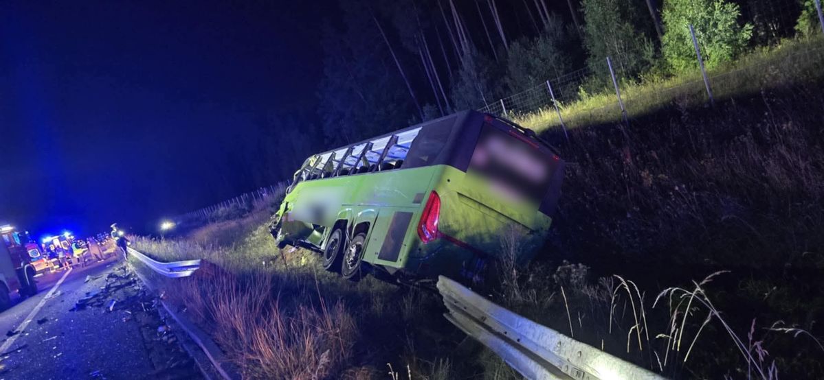 miejsce wypadku drogowego