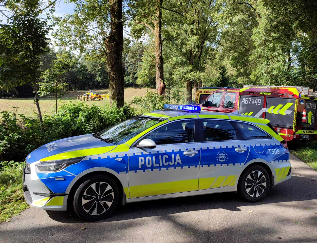 Miejsce wypadku drogowego