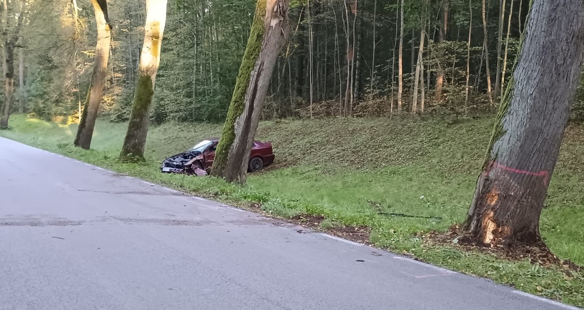 Miejsce zdarzenia drogowego.