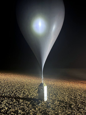 Zabezpieczony balon z ładunkiem papierosów