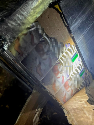 Zabezpieczony balon z ładunkiem papierosów