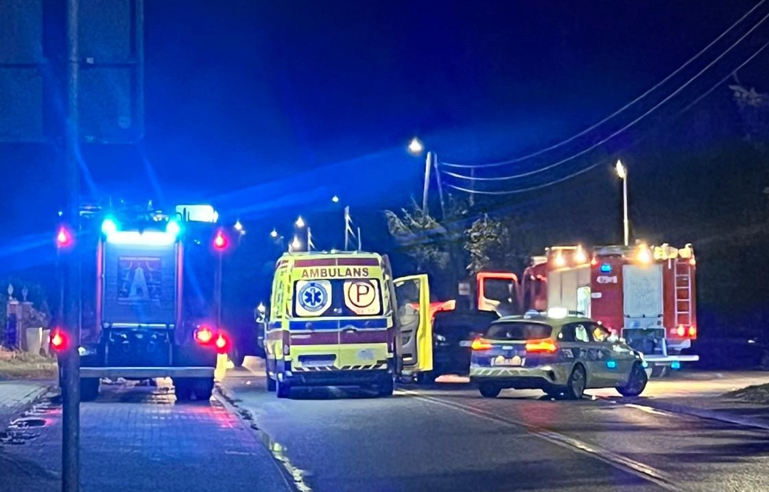 Miejsce wypadku drogowego