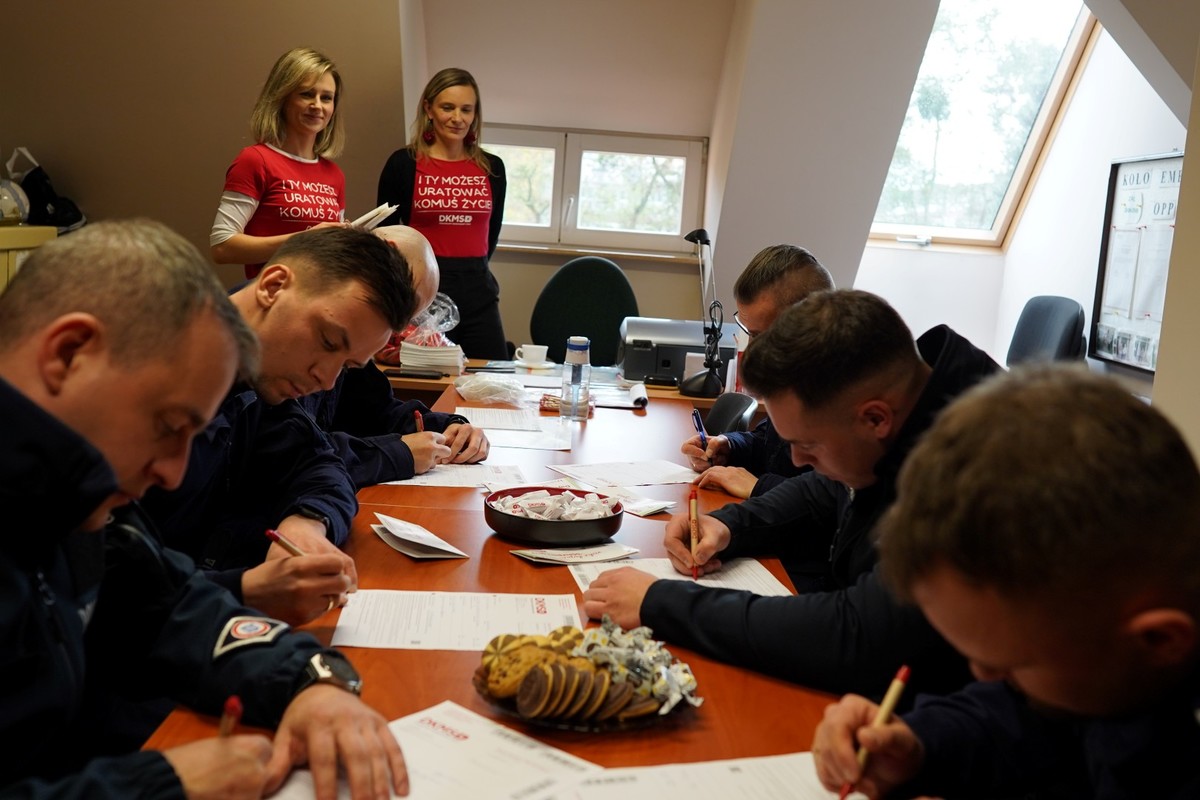 Uczestnicy akcji z DKMS