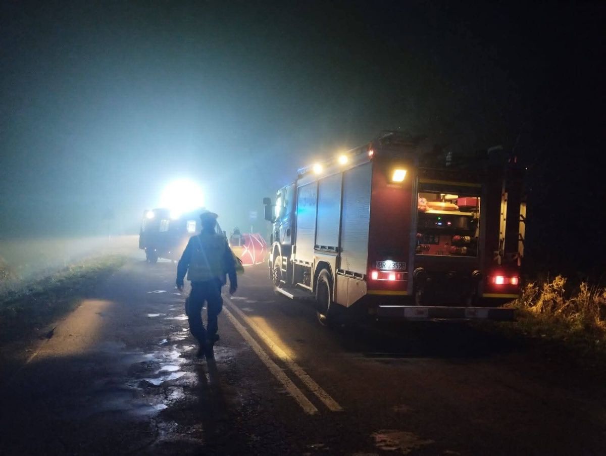 Miejsce wypadku drogowego