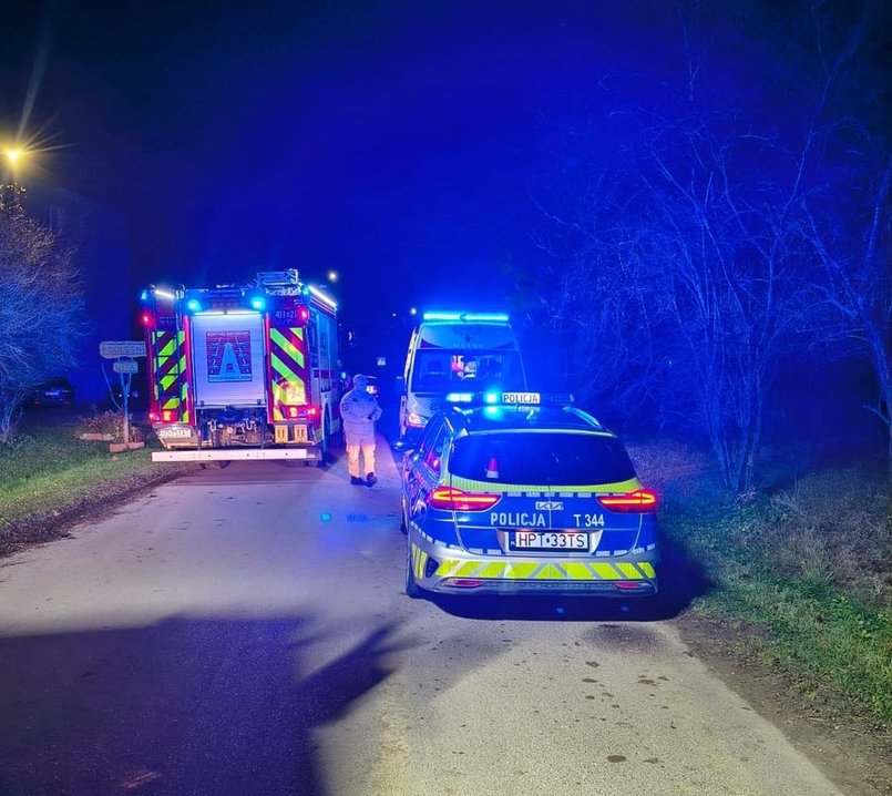 Miejsce wypadku drogowego