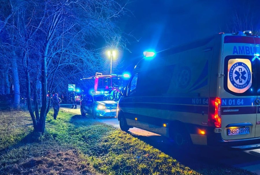 Miejsce wypadku drogowego