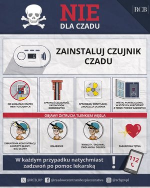 Plakat informacyjny - czujnik czadu.
