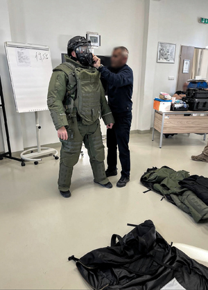 funkcjonariusze podczas szkolenia