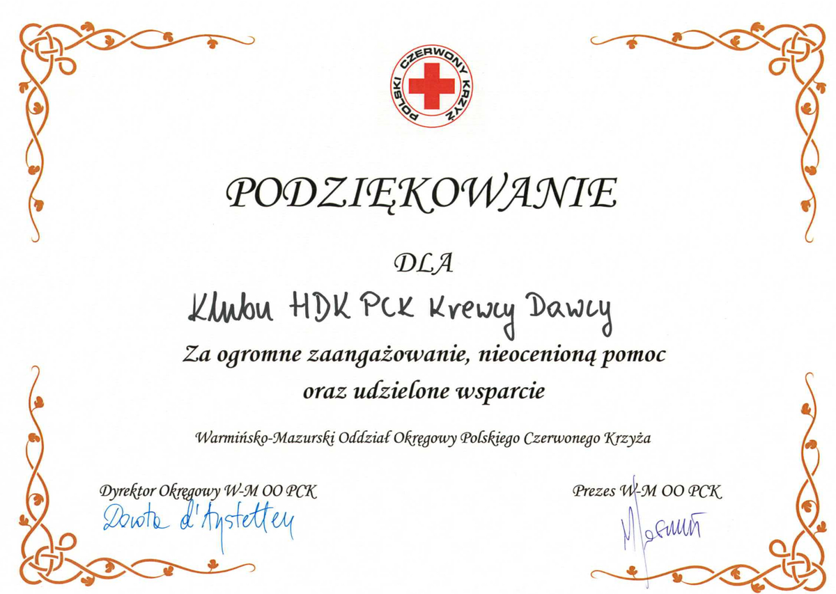 Podziękowania