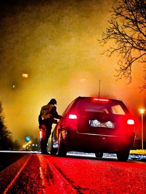 policjanci podczas działań