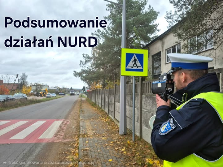 Policjant mierzący prędkość