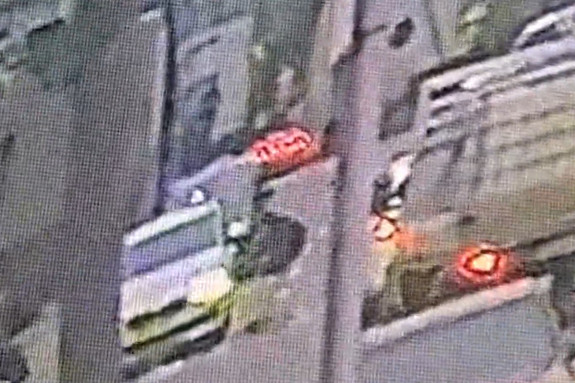 Zrzut ekranu z monitoringu. Pojazdy na drodze