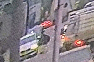 Zrzut ekranu z monitoringu. Pojazdy na drodze