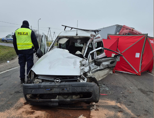 Miejsce wypadku drogowego